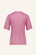 Graues Graphic Zip Polo von Peak Performance, modisches T-Shirt mit Reißverschluss und grafischem Design.