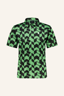 Grafisches Kurzarm-Polo von Peak Performance, modisches T-Shirt mit auffälligem Design, perfekt für sportliche Freizeitkleidung.
