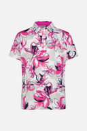Kjus bedrucktes Poloshirt mit klassischen Kragen und kurzen Ärmeln, bequemes Herren-Poloshirt aus weichem Stoff.