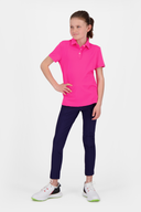 Kjus Polo Self Collar Poloshirt in Blau, Nahaufnahme des Kragens und Stoffdetails, sportliches Herren-Poloshirt aus Baumwolle