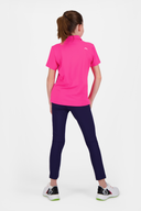 Kjus Polo Self Collar Poloshirt in Blau, Detailansicht des Kragens und Stoffstruktur, sportliches Herren-Poloshirt aus Baumwolle.
