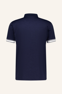 Chervo Astengo Poloshirt in Blau mit Kragen, Knöpfen und Logo-Details, casual Herren Polo aus Baumwolle.