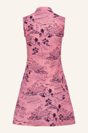 Chervo VORACE Kleid aus leichter Baumwolle, schlichtes Design mit Kurzarm und V-Ausschnitt, in hellblauer Farbe.