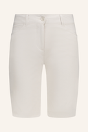 Chervo Giarin Bermuda Hose aus Baumwolle, beige, mit Taschen und Knopfverschluss, sommerliche Damen-Bermuda-Hose.