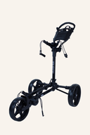 Manueller Elrey Duke 3.0 Golftrolley mit stabilem Rahmen und Griff, ideal für bequemes Golfspielen im Freien