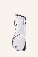 Minimal Golf Terra SE1 8,5" Standbag mit Tragegriff und Standsystem, schwarzes und graues Design