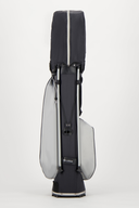 Großes, schwarzes Aqua Eight G Standbag von Big Max mit Ständern und mehreren Fächern für Golfschläger.