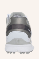 Footjoy Pro SL Golfschuhe in Weiß mit schwarzer Sohle, seitliche Schnürung und sportliches Design