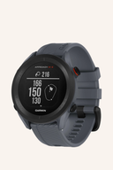 Blaue Garmin Approach S12 Golfuhr mit digitalem Display und sportlichem Design, ideal für Golfspieler