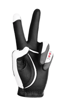 Golfhandschuhe von Zoom im Aqua Control Design mit Peace-Print, bequem und gripstark für optimalen Spielkomfort.