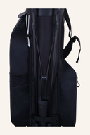 Großes Aqua Eight G Standbag von Big Max mit blauer Farbe, Rückenseite mit Druck, stabiles Standdesign für Golftaschen.