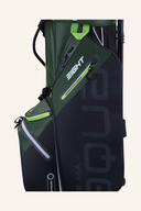 Großer, blauer Big Max Aqua Eight G Standbag mit seitlichem Druck und stabilem Stand, ideal für Golfausrüstung.