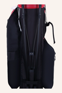 Großer, blauer Big Max Aqua Eight G Standbag mit aufgedrucktem Logo, stabilen Griffen und mehreren Fächern für Golfschläger.