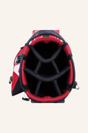 Großes Aqua Eight G Standbag von Big Max mit farbigem Divider-Print, robustes Golfbag mit stabilen Standfüßen.
