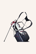Blaue Big Max Aqua Eight G Standbag mit Griff und Reißverschluss, seitliche Ansicht, für Golfschläger und Zubehör.