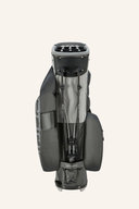 Großer Big Max AQUA Hybrid 4 Hybrid-Koffer mit Rückendruck, schwarzes Design, stabile Griffe und Rollen.