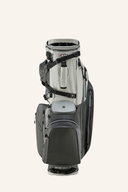 Großer Hybrid-Koffer AQUA Hybrid 4 von Big Max mit stabilem Design und Griff, Vorderseite mit Druck, auf weichem Hintergrund.