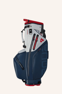 Großer blauer Big Max AQUA Hybrid 4 Hybrid-Koffer mit seitlicher Druckgrafik, stabiler Griff und robuste Räder.