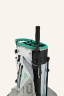 Großer Big Max AQUA Hybrid 4 Hybrid-Transportwagen mit Regenschirmmuster, robuster Kunststoffrahmen und praktischer Handhabung.