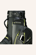 Großer Big Max AQUA Silencio 4 Cartbag in Blau mit mehreren Fächern und robustem Griff, ideal für Golfausrüstung.