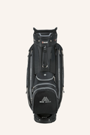 Großer Big Max Aqua Style 4 Cartbag mit blauer Frontprägung, stabiles Design und mehreren Fächern für Golfzubehör.