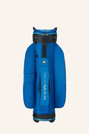 Großer Big Max Aqua Style 4 Cartbag mit farbigem Design und mehreren Fächern, ideal für Golfausrüstung auf dem Golfplatz.
