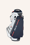 Großer Big Max Aqua Style 4 Cartbag mit seitlichem Druck, stabiler Golftasche für Carts, in Aqua-Blau.