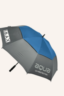 Bunter AQUA UV Sonnenschirm von Big Max, geöffnet, mit wasserdichtem Stoff und stabilem Gestell, ideal für Sonnenschutz im Freien