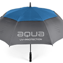 Aqua UV Sonnenschirm von Big Max, offene Sonnenschirm mit aqua-blauem Stoff und UV-Schutz, zeigt den robusten Rahmen.