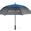 Offener AQUA UV Sonnenschirm von Big Max, wetterfeste und UV-schützende Sonnenschutzschirm im hellblauen Design.