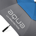 Bunter AQUA UV Sonnenschirm von Big Max mit wasserdichten Wassertröpfchen-Design, ideal für Sonnenschutz im Garten