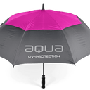Aqua UV Sonnenschirm von Big Max mit offenem, farbig bedrucktem Sonnenschutzschirm im Einsatz