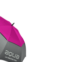 Aqua UV Sonnenschirm von Big Max, offene, hellblaue Schirm mit UV-Schutz, sichtbares Gestell und Stoffstruktur
