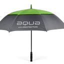 Aqua UV Sonnenschirm von Big Max mit offenem Stoff, schützt vor Sonne und UV-Strahlen, in hellblauer Farbe.