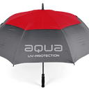 Großer blauer AQUA UV Sonnenschirm von Big Max, geöffnet mit UV-Schutz und modernem Design.