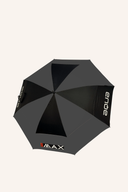 Großer AQUA UV Sonnenschirm von Big Max in Schwarz-Charcoal, schützt vor UV-Strahlen, mit stabilem Gestell und UV-Schutznetz.