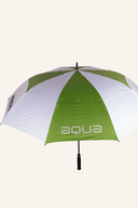 Großer blauer AQUA UV Sonnenschirm von Big Max, geöffnet, mit UV-Schutz, ideal für Sonnenschutz im Freien