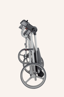 Manueller Golftrolley Autofold X von Big Max in Grau und Dunkelgrau, seitliche Perspektive, kompakt und leicht faltbar