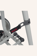 Manueller Golftrolley Big Max Autofold X in Grau und Dunkelgrau, seitliche Perspektive, zusammengeklappt für einfachen Transport