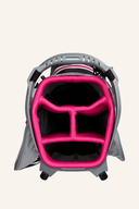 Callaway FAIRWAY C Standbag mit doppeltem Tragegurt und mehreren Fächern, schwarz und grau, für Golfschläger und Zubehör.
