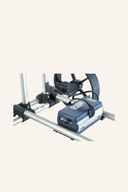 Batterie Li-Fe 8.0 Ah für Trolley Zubehör von Flat Cat, zeigt die schwarze Lithium-Eisen-Batterie mit Kabelanschluss.