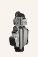 Bennington Select 360° QO 9 Cartbag in Grau und Schwarz, langlebiger Golftasche mit 9 Fächern und komfortablem Tragegriff.