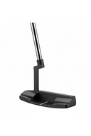 Schwarzer TaylorMade Soto #1 Putter mit blassblauer Griff, flaches Blade-Design, für präzises Putten auf dem Golfplatz