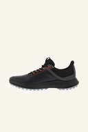 Schwarze Ecco Golf Core Golfschuhe für Herren, bequeme Golfschuhe mit stabilem Design und rutschfester Sohle.