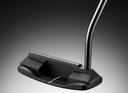 Schwarzer TaylorMade Palisades #3 Putter mit Mallet-Design, detailreiche Oberfläche und klassische Ausführung für präzises Golfspielen.