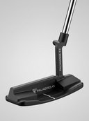 Schwarzer TaylorMade Palisades #3 Putter mit Mallet-Design, ideal für präzises Golfspielen auf dem Grün.
