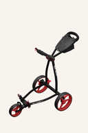 Großer Big Max Blade IP 2 Trolley mit schwarzem Design, oberer Blick auf das Logo und robustes Gehäuse.