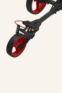 Manueller Trolley Blade Trio von Big Max, Nahaufnahme des Front-Details mit Print-Design