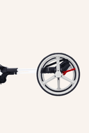 Manueller Trolley Blade Trio von Big Max mit seitlichem Rad und Druckdesign, ideal für Golfspieler.