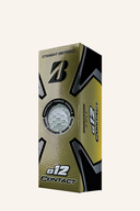 Bridgestone e12 Contact Golfbälle, weiße Golfbälle mit Branding, für verbessertes Ballgefühl und Distanz auf dem Golfplatz